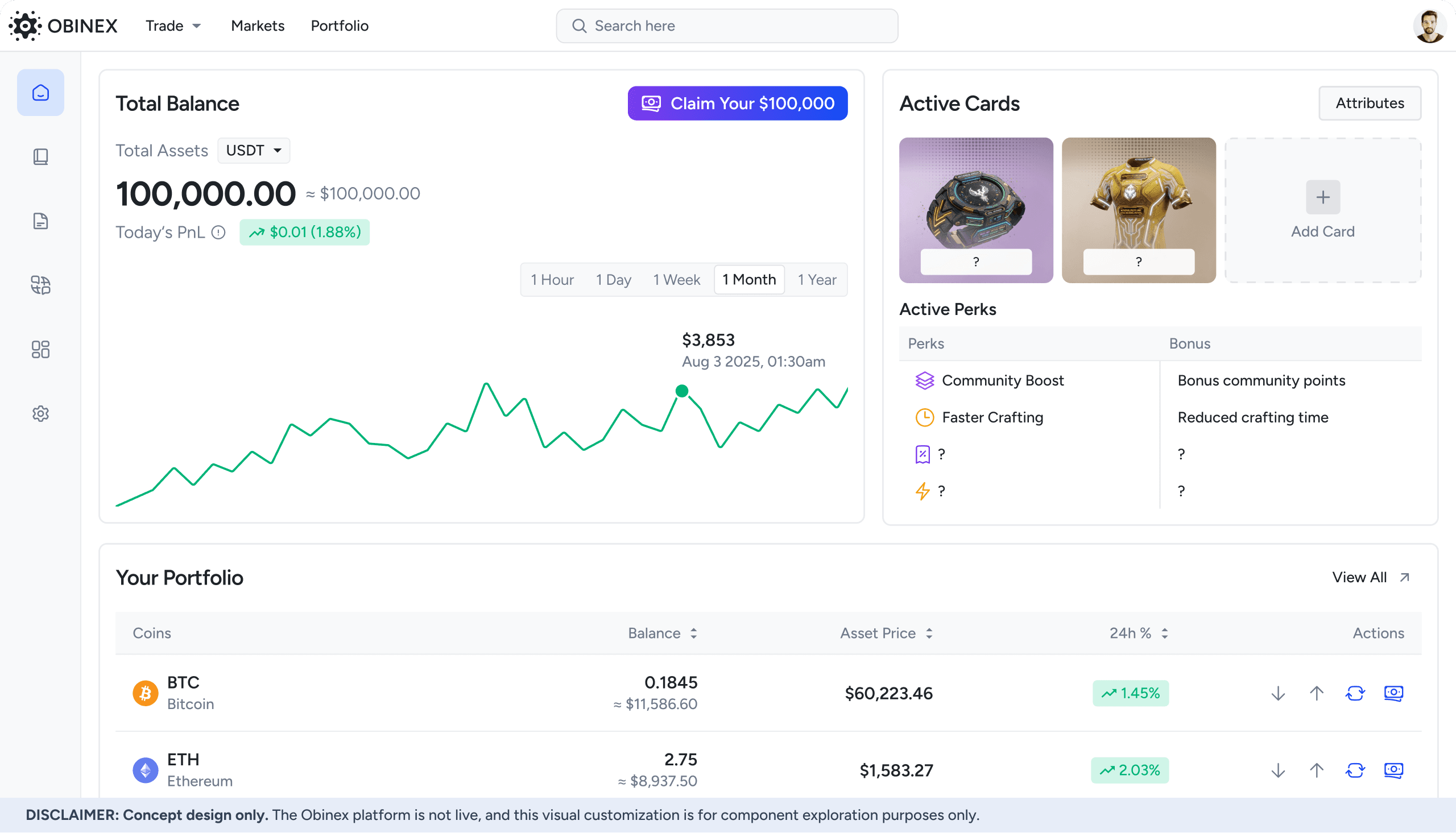 Obinex platform overview: progression systems, portfolio, and skills panel